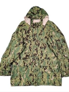 US Navy AOR2 Digital Gore-Tex Working Parka Type III Large Long Shell Military